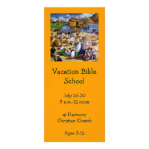 PEINTURE DE NOÉ : INVITATION D'ÉCOLE DE BIBLE DE V DOUBLE CARTES CUSTOMISÉES