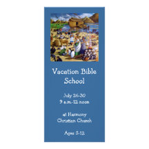 PEINTURE DE NOÉ : INVITATION D'ÉCOLE DE BIBLE DE V DOUBLE CARTE PERSONNALISÉE