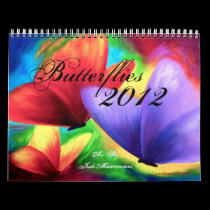 Peinture de papillon et de fleur de 2012 calendrie calendriers