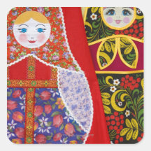 Peinture de poupée de Matryoshka de Russe Autocollants
