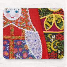 Peinture de poupée de Matryoshka de Russe Tapis De Souris