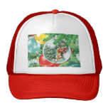 Peinture de réflexion d'arbre de Noël de famille Casquette