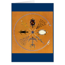 Peinture de sable carte de vœux