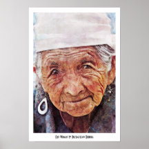 Peinture fraîche de portrait d'aquarelle de dame â posters
