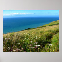 Peinture française de plage affiche