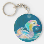 Peinture mignonne de canard de mandarine d'imagina porte-clef