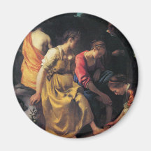Peinture néerlandaise de Vermeer d'artiste Magnets Pour Réfrigérateur