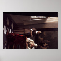 Peinture néerlandaise de Vermeer d'artiste Posters