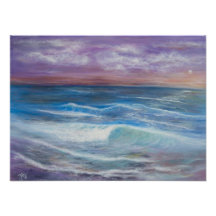 Peinture tropicale de coucher du soleil dessus art photographique
