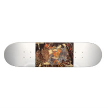 Peinture tuante samouraï de Tengu/oiseau, C. 1800' Skateboards Customisés