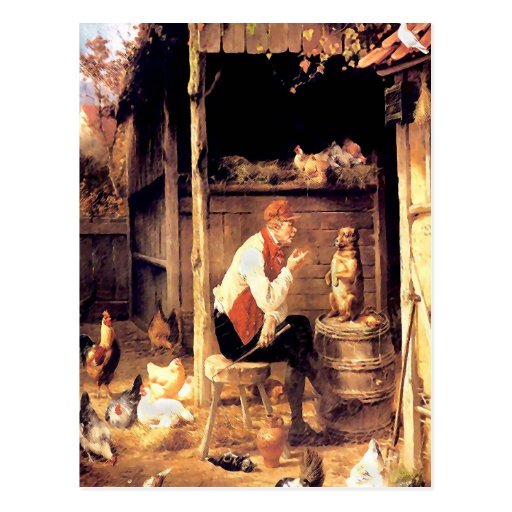 Peinture vintage de beaux-arts de formation de chi cartes postales