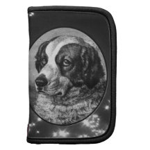 PEINTURE VINTAGE DE CHIEN DE ST BERNARD ORGANISEUR