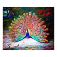 Peinture vintage de paon photos