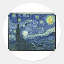 Peintures de Van Gogh : Nuit étoilée Van Gogh Adhésif