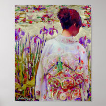 Peintures d'iris de geisha posters
