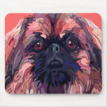 Pekingese dans des couleurs lumineuses Mousepad Tapis De Souris