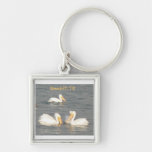 Pélicans blancs Keychain Porte-clés