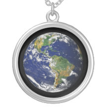 Pendentif de marbre bleu de charme de collier