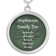 Pendentif nommé personnalisé d'arbre généalogique