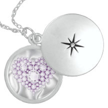 Pendentif orné de bijoux d'argent sterling de coeu