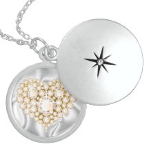 Pendentif orné de bijoux d'argent sterling de coeu