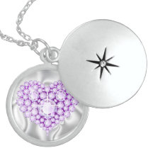 Pendentif orné de bijoux d'argent sterling de coeu