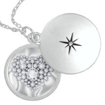 Pendentif orné de bijoux d'argent sterling de coeu