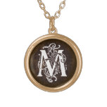 Pendentif vintage d'initiale de monogramme de la l