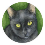 Pénélope - l'autocollant chanceux de chat noir