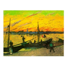 Péniches de charbon de Van Gogh (F437) Carte Postale