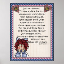 Penny Dossier-Nièce-Chanceux de Penny-Colle dessus Posters