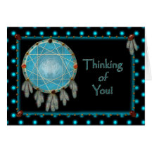 PENSÉE À VOUS - DREAMCATCHER INDIGÈNE CARTE DE VŒUX