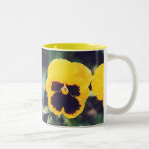 Pensée jaune mug à café