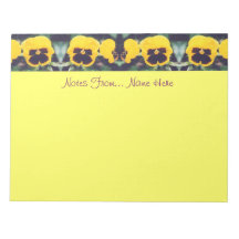 Pensées jaunes bloc-notes mémo