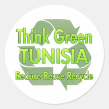 Pensez la Tunisie verte Autocollant