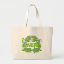 Pensez l'Arménie verte Sacs En Toile