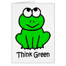 Pensez le carte pour notes vert
