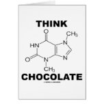 Pensez le chocolat (la chimie de molécule de théob cartes de vœux