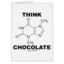 Pensez le chocolat (la chimie de molécule de théob cartes de vœux