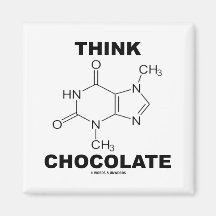 Pensez le chocolat (la chimie de molécule de théob aimant pour réfrigérateur