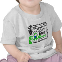 Pensez le collage vert d'environnement t-shirt