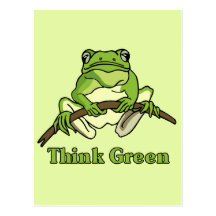 Pensez le vert carte postale