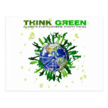 Pensez le vert : Planète paisible Carte Postale