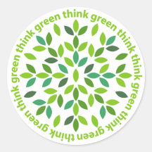 Pensez les autocollants verts