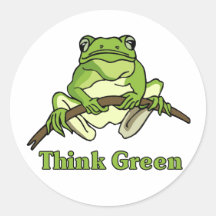 Pensez les autocollants verts