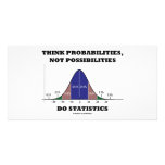 Pensez les probabilités, pas statistiques de possi cartes de vœux avec photo
