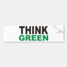 Pensez les produits verts et les conceptions ! autocollant pour voiture