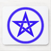 Pentagone étoilé bleu de pentagramme tapis de souris