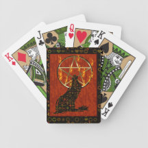 Pentagone étoilé de loup jeu de cartes poker