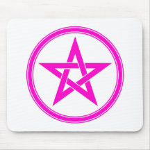 pentagramme rose tapis de souris